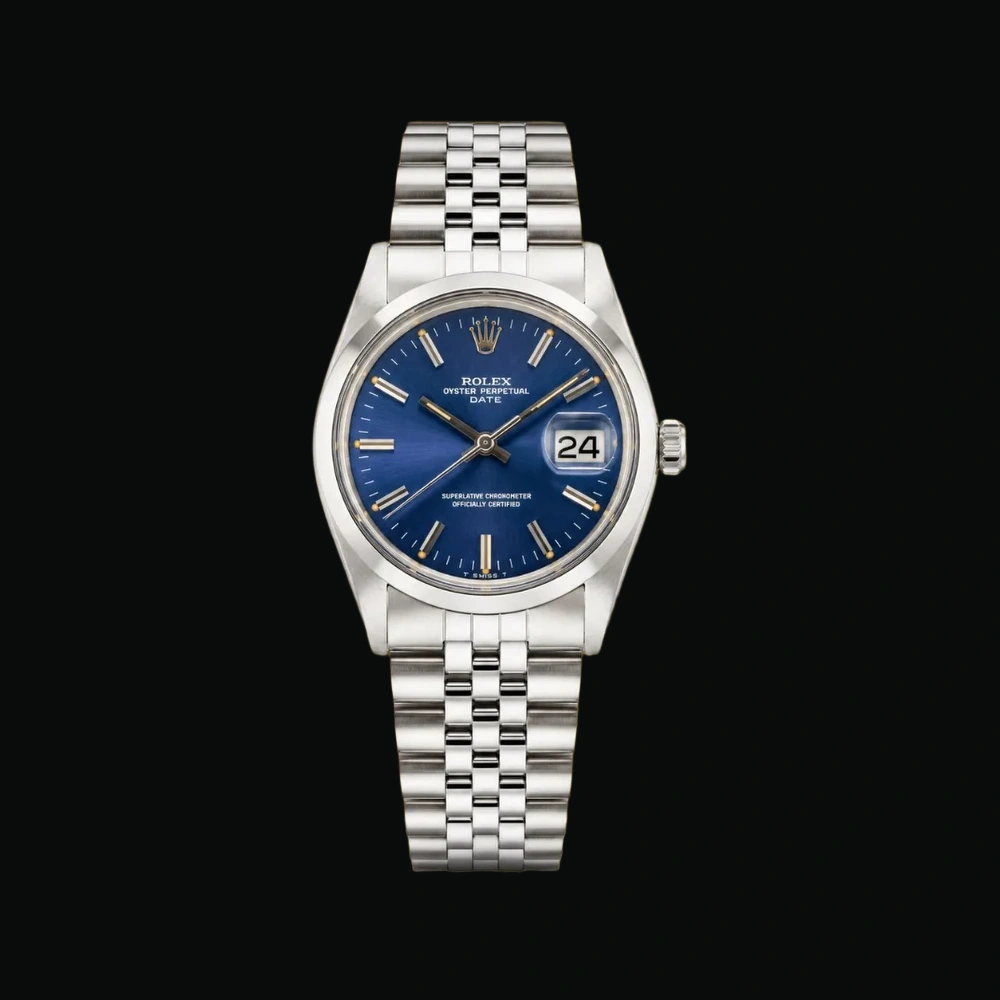 Rolex Oyster Perpetual Date — Blue Sigma Dial